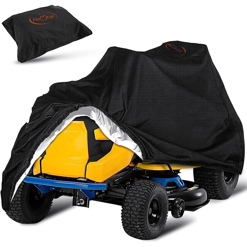 Mildew Resistant Lawn Mower Cover By HOMEYA, Black, 47" H x 45" W x 54" D
