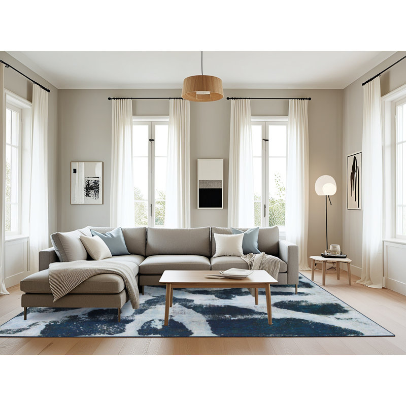 Tapis abstrait moderne 882, Rectangle 8 pi x 12 pi