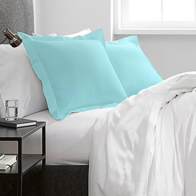 Egyptian-Quality Cotton Sham Covers, 500 Thread Count Cotton Sateen Square Pillow Covers - NTBAY