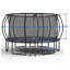 Trampoline extérieur rond de 14 pieds avec enceinte sécuritaire, panier de basketball et échelle