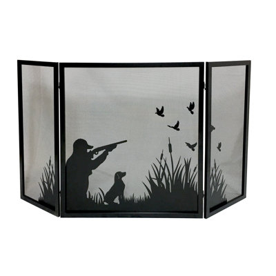 Braschi 3 Panel Steel Fireplace Screen