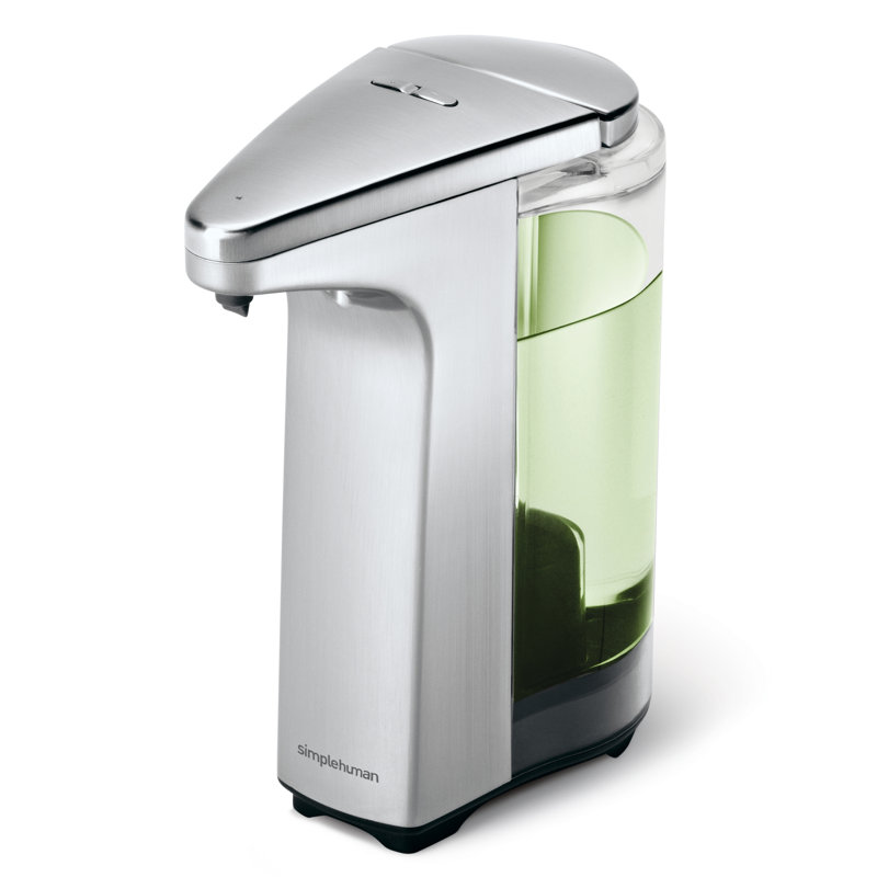 Simplehuman 8 oz. Touch-Free Sensor Liquid Soap Pump Dispenser with Soap Sample, Brushed Nickel
