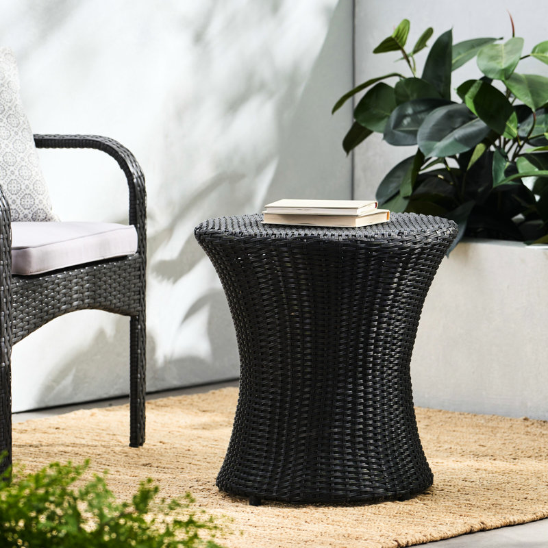 Convenient End Stand - 20.28 Inch Wide, No Assembly Black Side Table , Square, Black