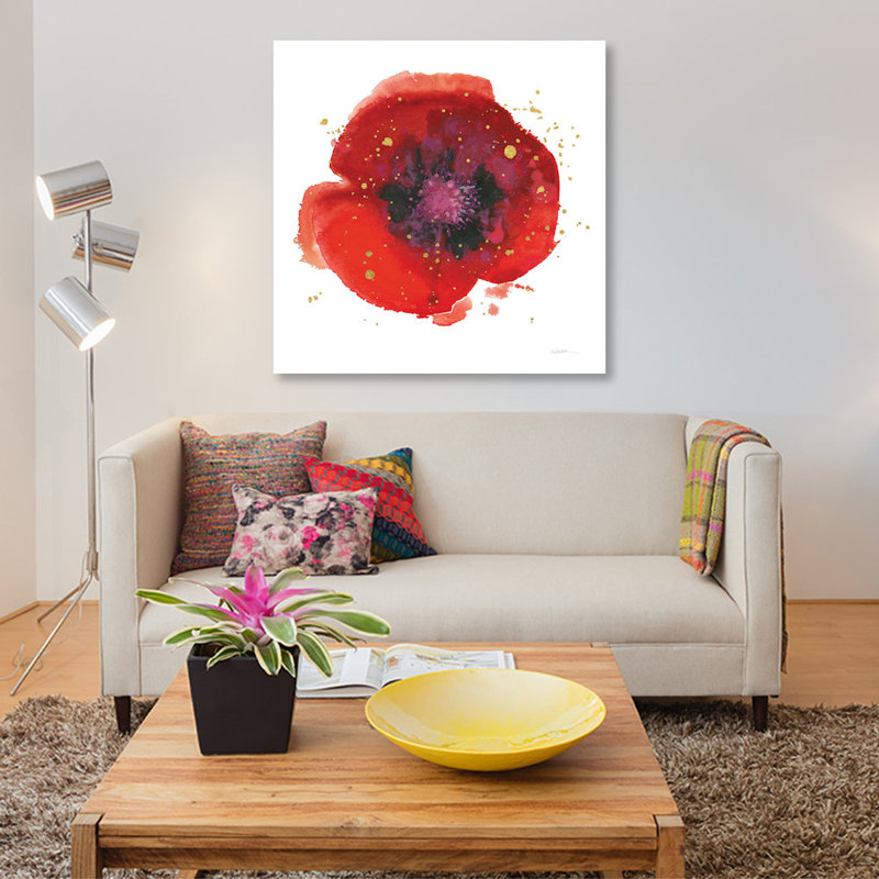 « splash v », reproduction d’impression sur toile tendue, H 12 po x l 12 po x P 1,5 po, Toile tendue, Pas de tapis
