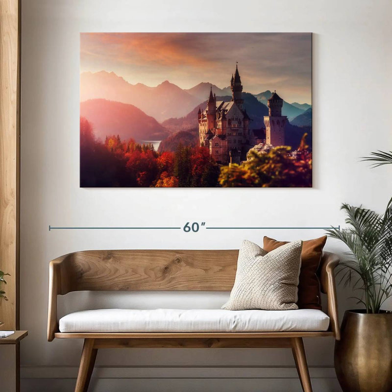 Lilie Majestic Neuschwanstein Castle, 32" H x 48" W