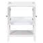 Base de meuble-lavabo de 24 po en blanc - Armoire de rangement moderne en bois massif avec portes et cadre ouvert inclus