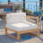 Upland Teak Wood Right Arm Patio Chair