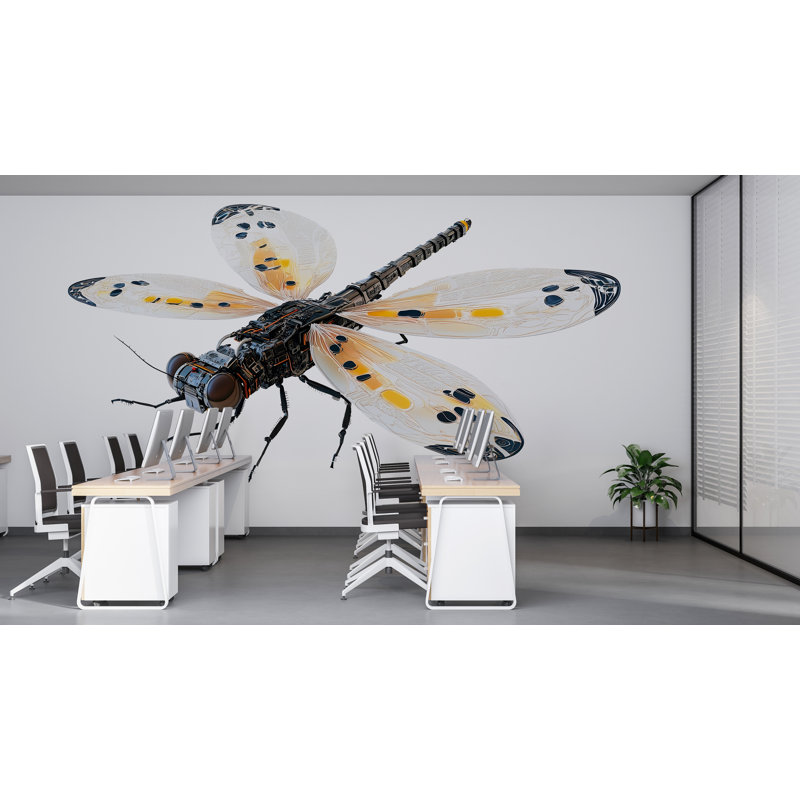 Art mécanique libellule insecte futuriste 368Mv, H 24 po x l 13 po