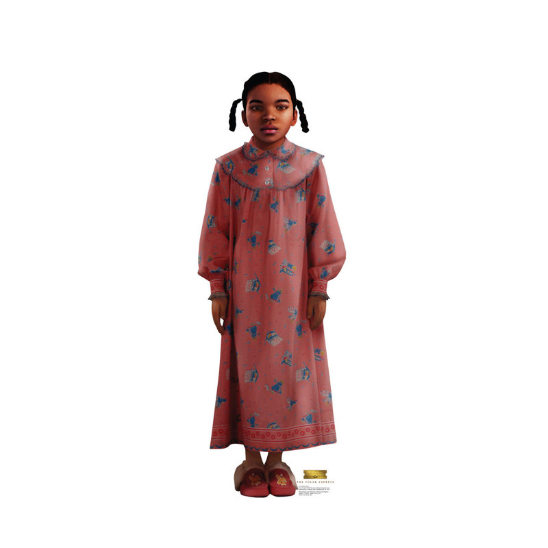 56'' Pink Cardboard Standup of Hero Girl from The Polar Express