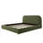 Boucle Upholstered Platform Bed Frame With Curved Headboard, Sturdy Wood Slat Support-78546591-78546593