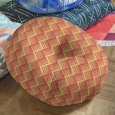 Coussin de sol classique à rayures Baskettressées
