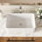 White Ceramic 21"X14" Bathroom Vessel Sink - Contemporary Classic Design With Elegant And Generous Appearance Acid Resistance Stain Easy Cleaning Quality Construction Smooth Surface Low Water