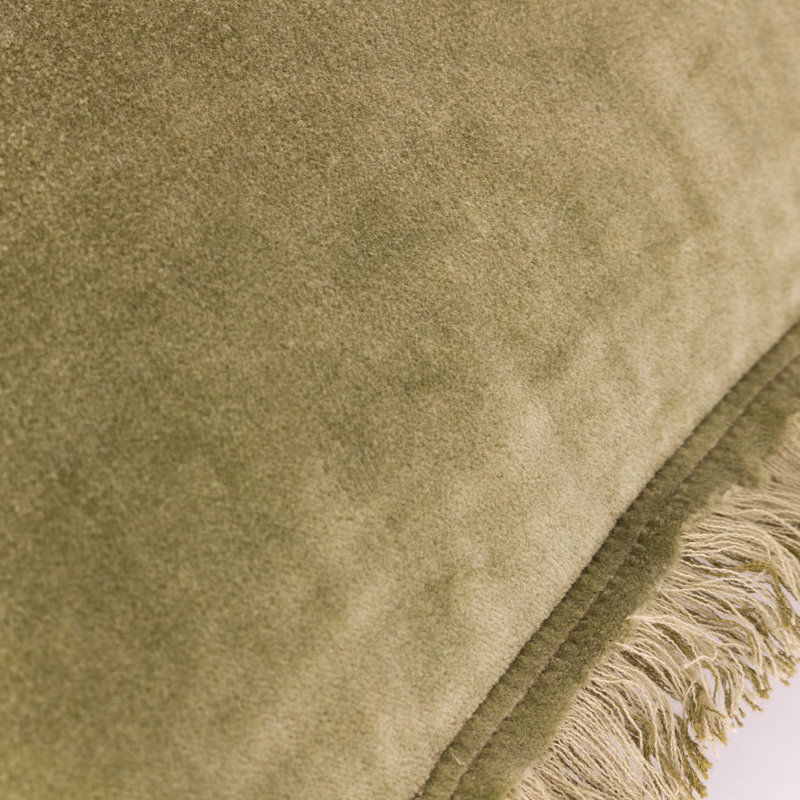 Jaye Cotton Square Cushion Cover, Green