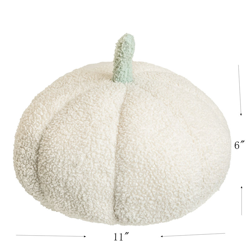 Pumpkin Throw Pillow, White