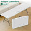 Table pliante en plastique extra longue 8 pi, 360 lb, table en plastique blanc robuste avec poignée pour les mariages, les banquets et les événements intérieurs et extérieurs