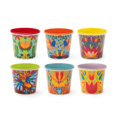 Mexican Flowers Porcelain Espresso Cup