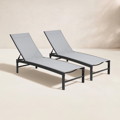 22" Patio Chaise Lounge Set
