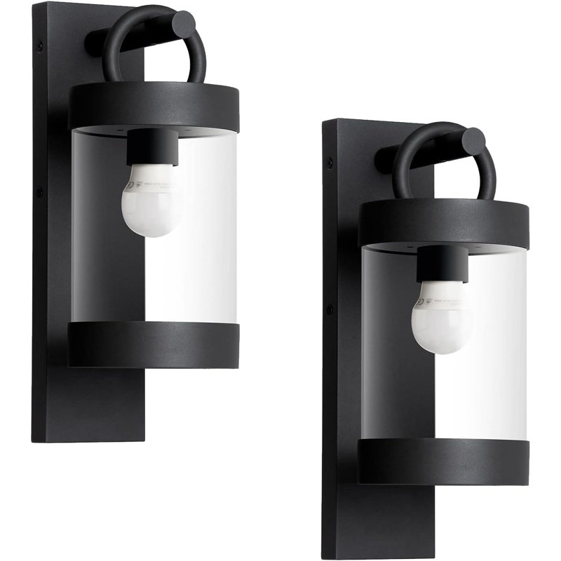 Dusk To Dawn Outdoor Wall Lighting 2 Pack Exterior Wall Lantern Sconce Fixture With E26 Base For Porch Patio Garage House