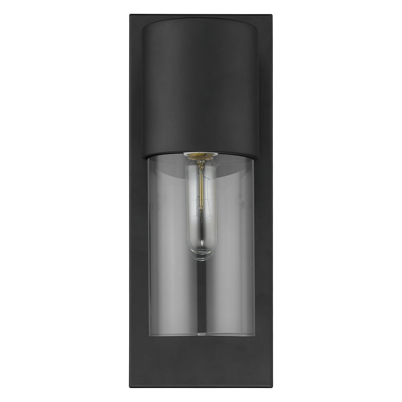 Donegal Wall Light, Matte Black, Clear