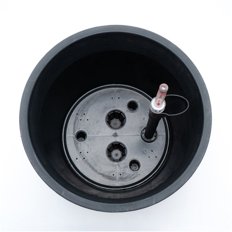 13 In.Gray Wicker Self-Watering Planter