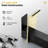 Bathroom Sink Faucet, Black and Gold Color, Waterfall Style, SUS304 Stainless Made, Single-Handle, Deck-Mount Suitable for 1-3-Hole, Drain and Supply Hoses Included-120944519