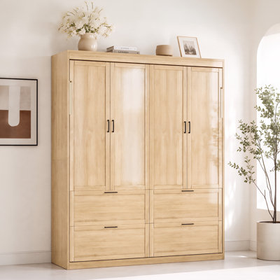 Grand lit armoire électrique avec télécommande, lit escamotable, lit escamotable