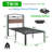 Upholstered Bed Frame With Storage Headboard, Charging Station, Galaxy Aurora Projector-148644412