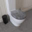 Grey Wooden Toilet Seat, Soft Close & Quick Release Button, Adjustable Hinges With Top And Bottom Fixings Included, Slate Grey