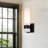  Modern ADA Bathroom Sconce Light with White Glass for Corridor Hallway & Living Room