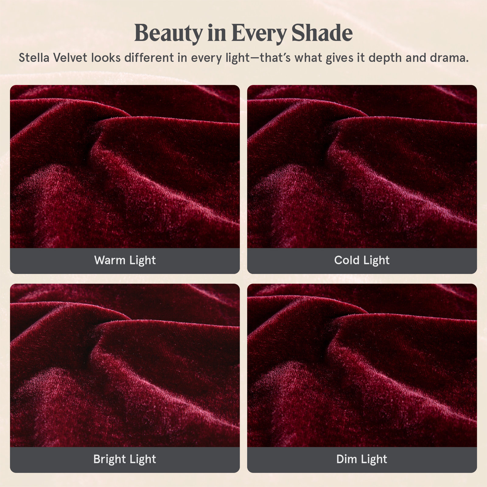 Stella Velvet Shams, Garnet Red