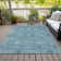 Machine Washable Indoor/Outdoor Xhevrie Teal Rug