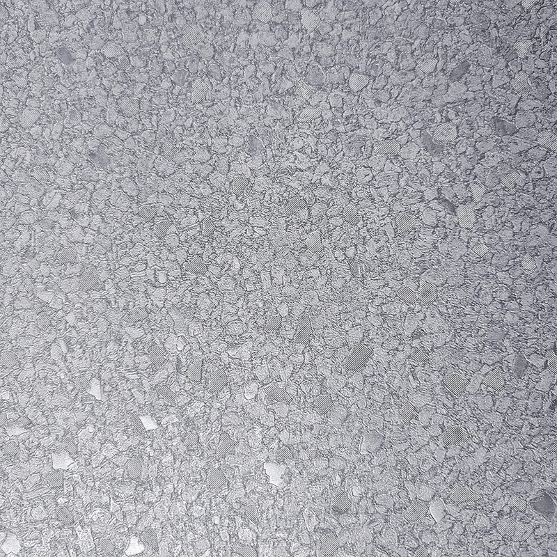 Papier peint imitation pierre de vermiculite, Gris / argent / métallique