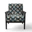 Fauteuil d'appoint rembourré moderne et contemporain Urban Gridlock Channel blanc et bleu