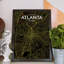 « atlanta city map », reproduction d’impression sur affiche en contraste-31736408