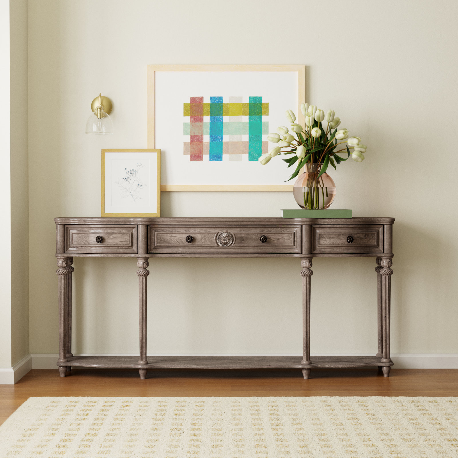 Balsam 72" Console Table, Driftwood