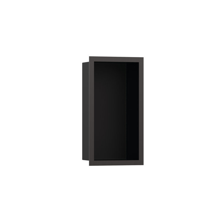 XtraStoris Individual Wall Niche Matte Black with Design Frame 15.38" x 9.5" x 4"