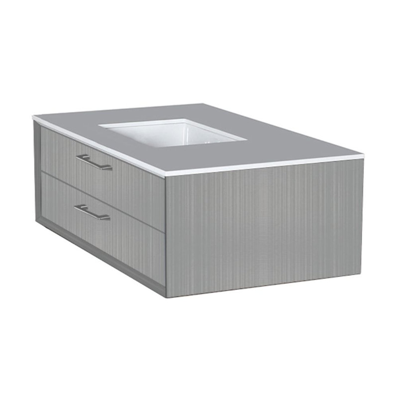 Gemelli 36'' W Vanity Top, Polished White