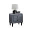 Velours de couleur grise magnifique table de chevet 1pc table de chevet 2X tiroirs meubles de chambre design élégant-1472733976