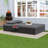 All-Weather PE Rattan Reclining Double Chaise with Adjustable Backrests and Practical Cup Trays-901111486