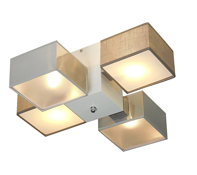 Miranda Semi Flush Mount, Dark brown, Silver/Cappuccino, translucent