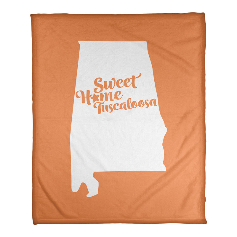 Jeté polaire tuscaloosa alabama, Orange, l 52,5 po x L 62,5 po