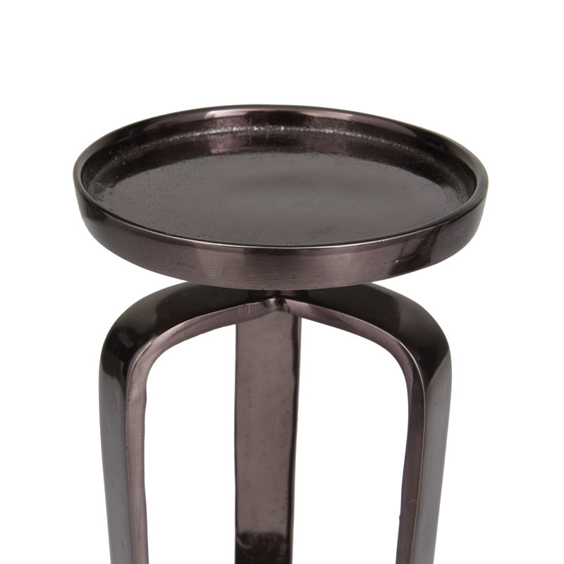 Ensemble de porte-bougie en aluminium, Noir, H 13,6 po x l 5,1 po x P 4,95 po