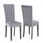 Ensemble de salle à manger 5 pièces contemporain: table rectangulaire en faux marbre et chaises rembourrées, bois massif capitonné