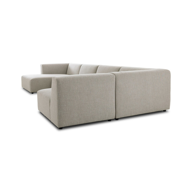 Lawndale Sectional, Napa Sandstone Polyester Blend, Left Hand Facing