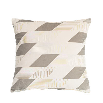 Gold Velvet Geometric Pillow Cover