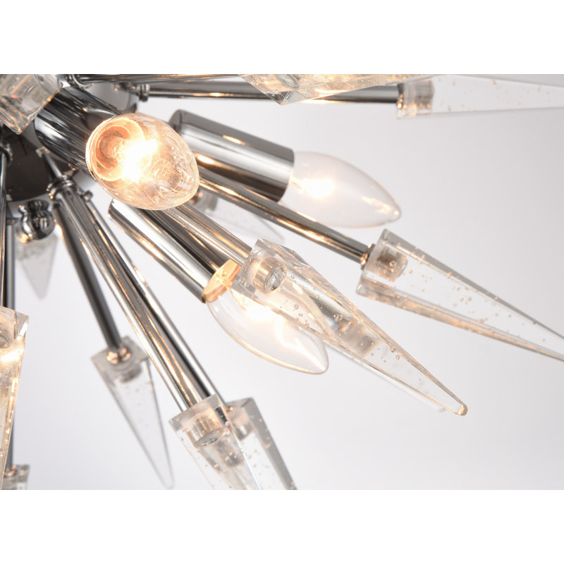 Transitional 4 Light Sputnik Crystal Flush Mount