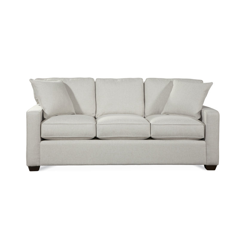 Ellora Upholstered 81'' Sofa, Gel Memory Foam Mattress, Basic Blue; 0317-63, Mineral
