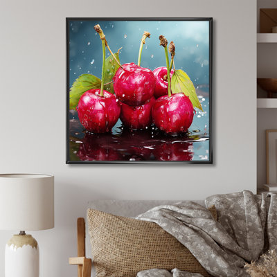 Cherry Eclipse 1 - Art mural cerise