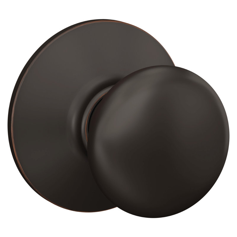 Plymouth Passage (Hall & Closet) Round Knob, Aged Bronze