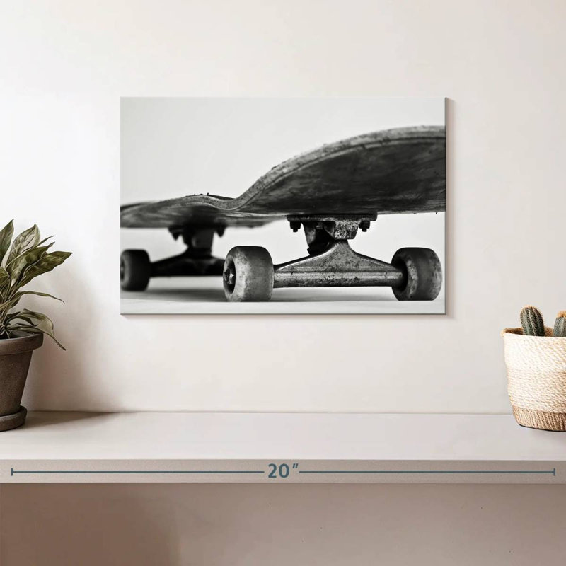 Senne Monochromatic Skateboard, 8" H x 12" W